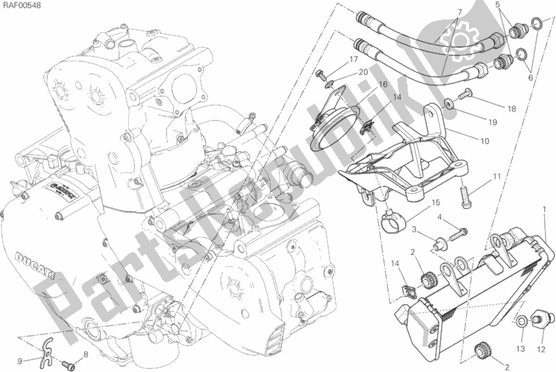 Wszystkie części do Ch? Odnica Oleju Ducati Monster 1200 R USA 2016